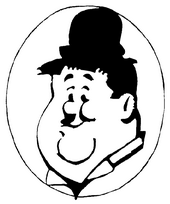 coloriage portrait de oliver hardy